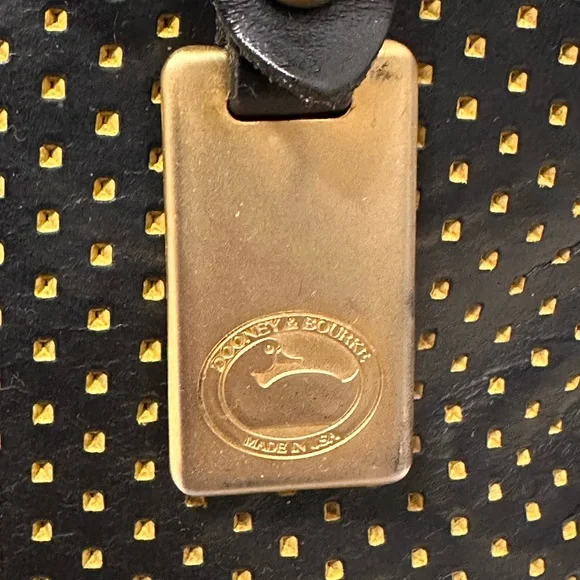 Vintage Y2K Dooney & Bourke Cabriolet black perforated leather backpack - Picture 4 of 10